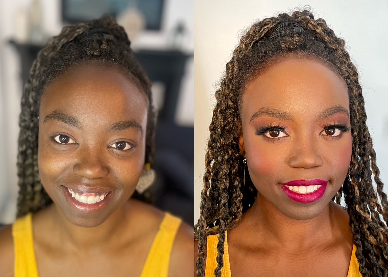 African american bridal hair and makeup