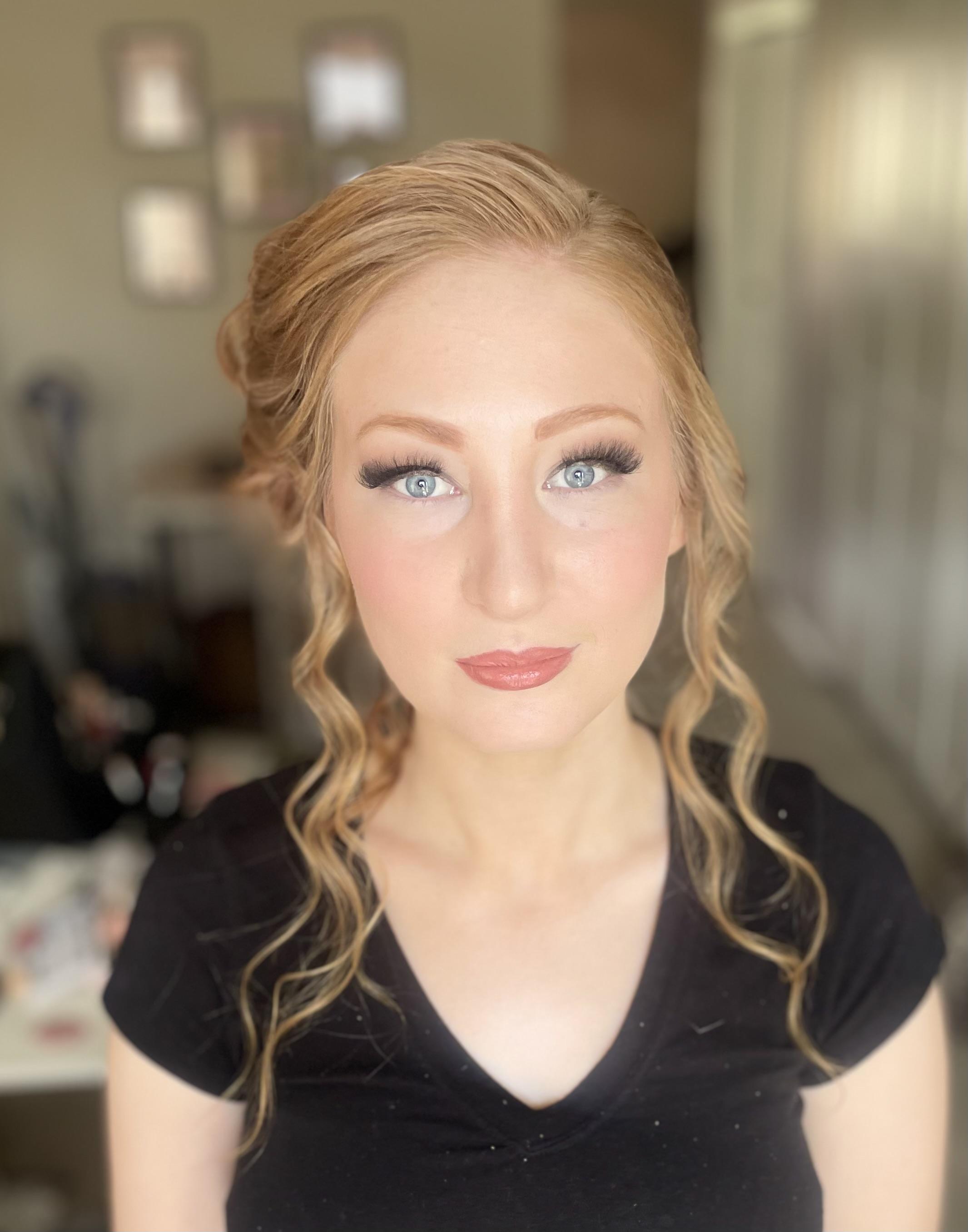Utah wedding soft glam makeup and bridal updo