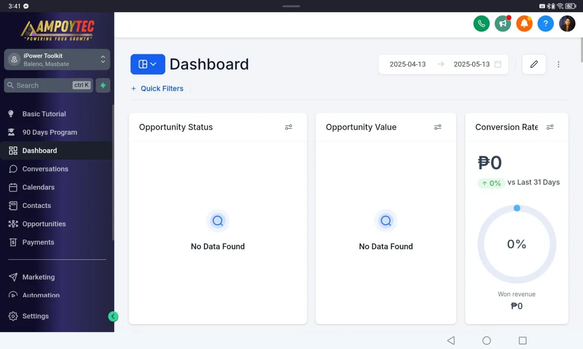 Ampoytec-dashboard