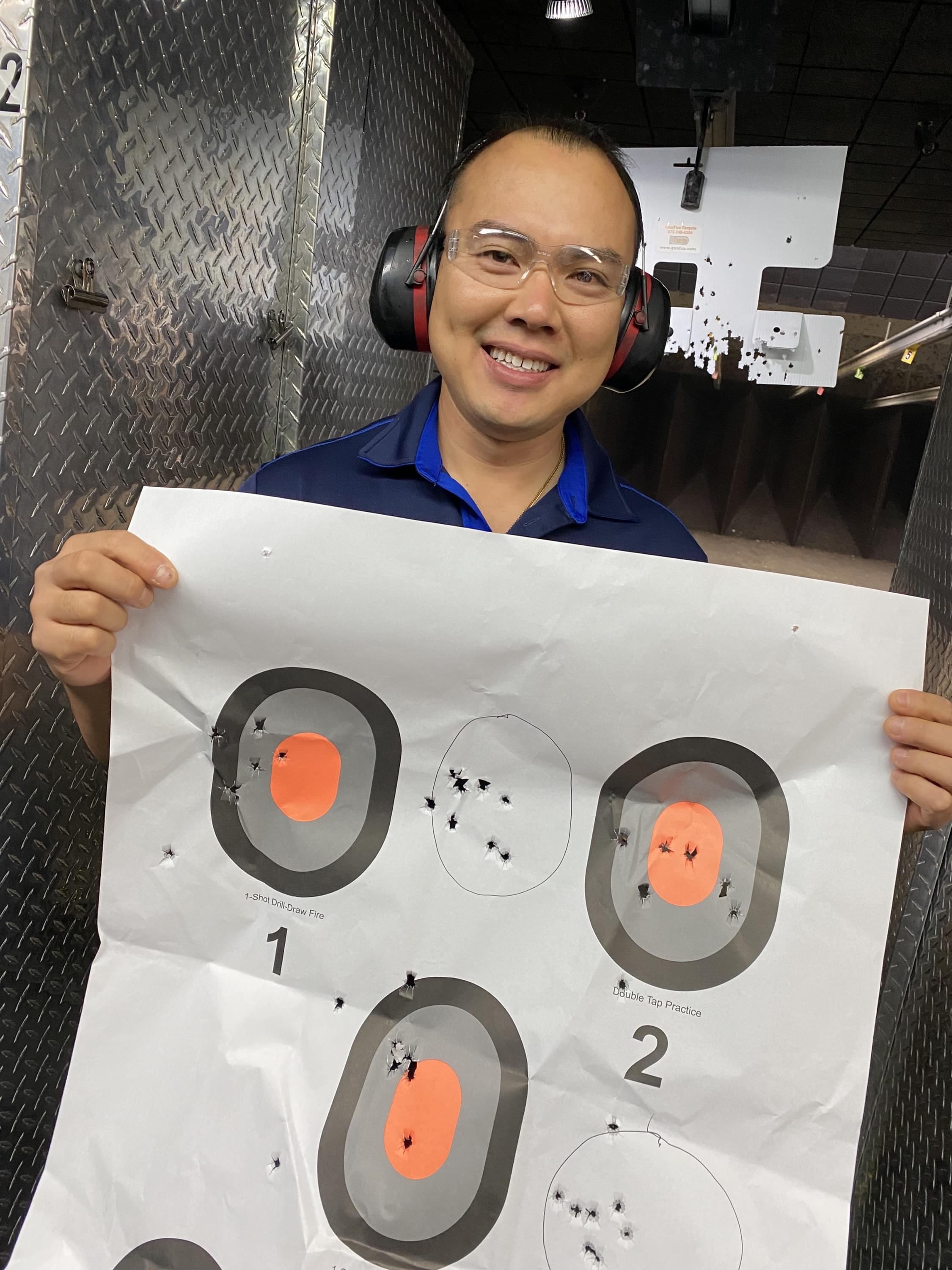 Student holding target gun range tampa carry