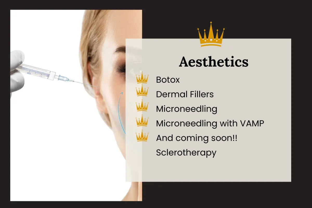 Aesthetics/beauty Services including Botox, Fillers, Dermaplan, microneedling, exosomes, lipo-dissolve (fat dissolve), PRX Derm Perfexion, Neocutis and Redlight therapy in Silsbee, Texas and Vidor, Texs