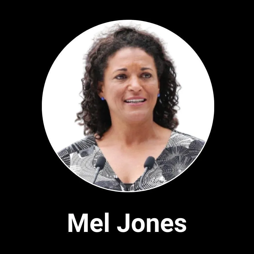 Professional headshot of Newmanity Global Associate Team member, Mel Jones, in business attire, representing the company’s leadership and global collaboration