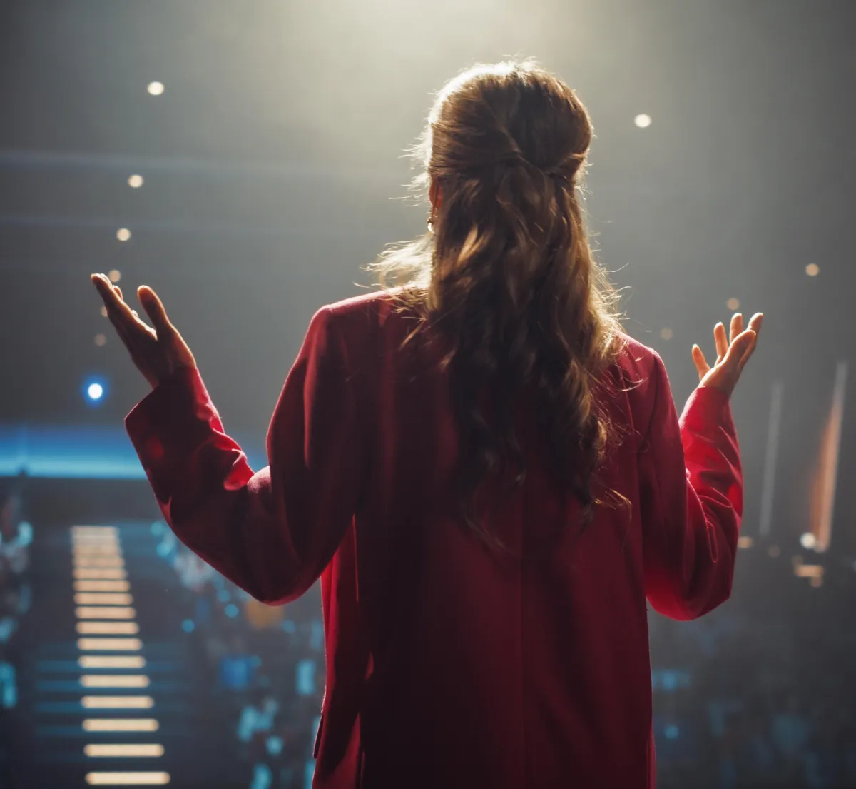 image of Ana presenting in a Keynote Speech