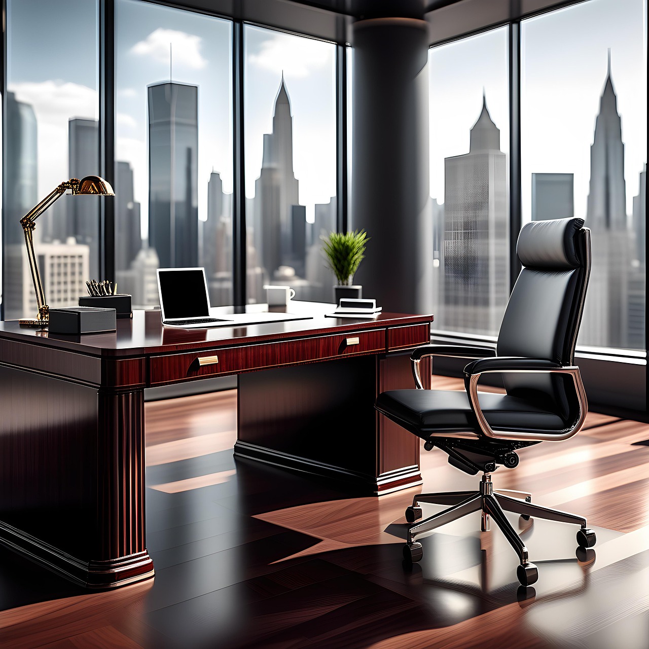 Image of empty office chair symbolizing a transition between CEOs