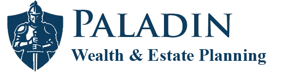 Paladin Financial Estate & Income Planning logo featuring a blue knight chess piece inside a shield.