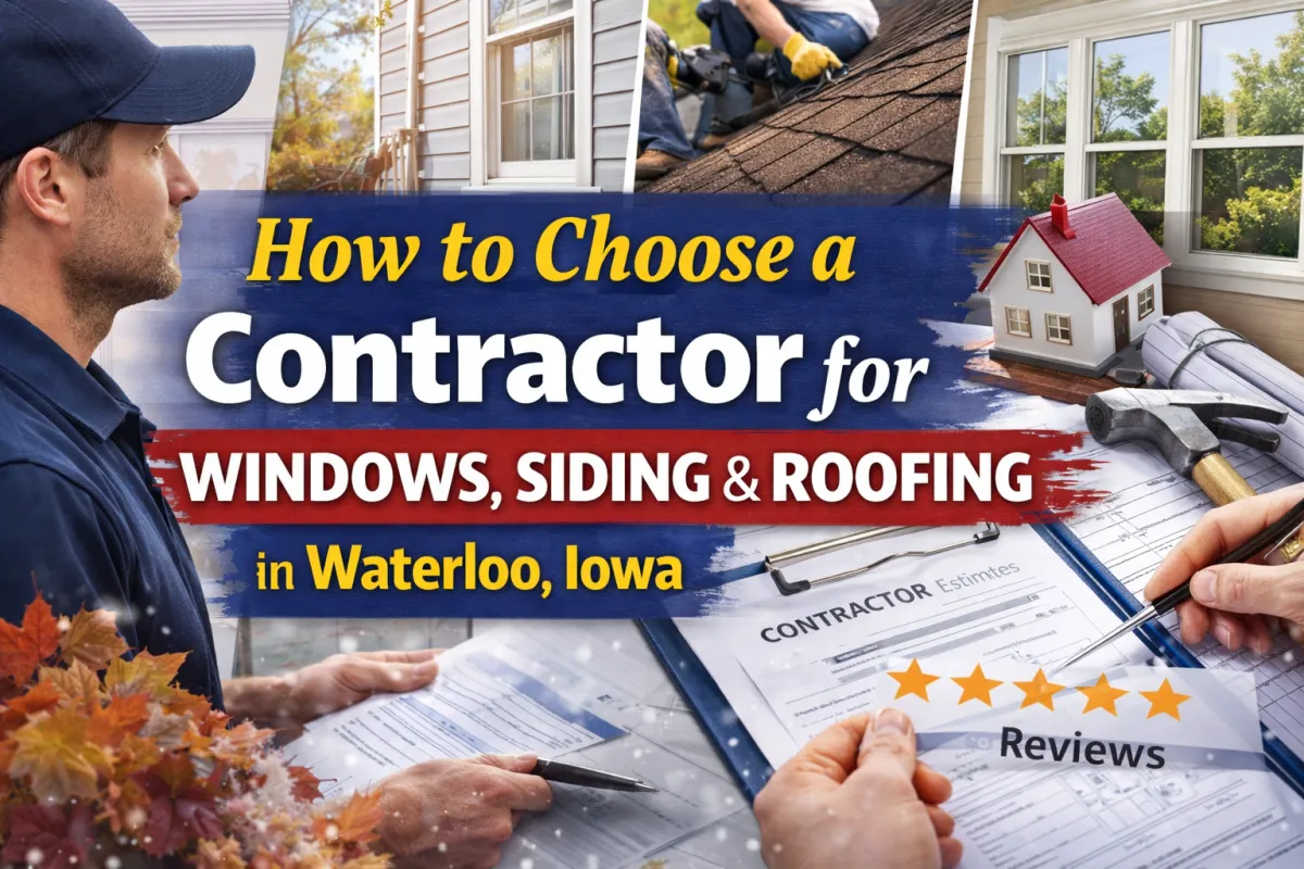 How to Choose a Contractor for Windows, Siding & Roofing in Waterloo, Iowa