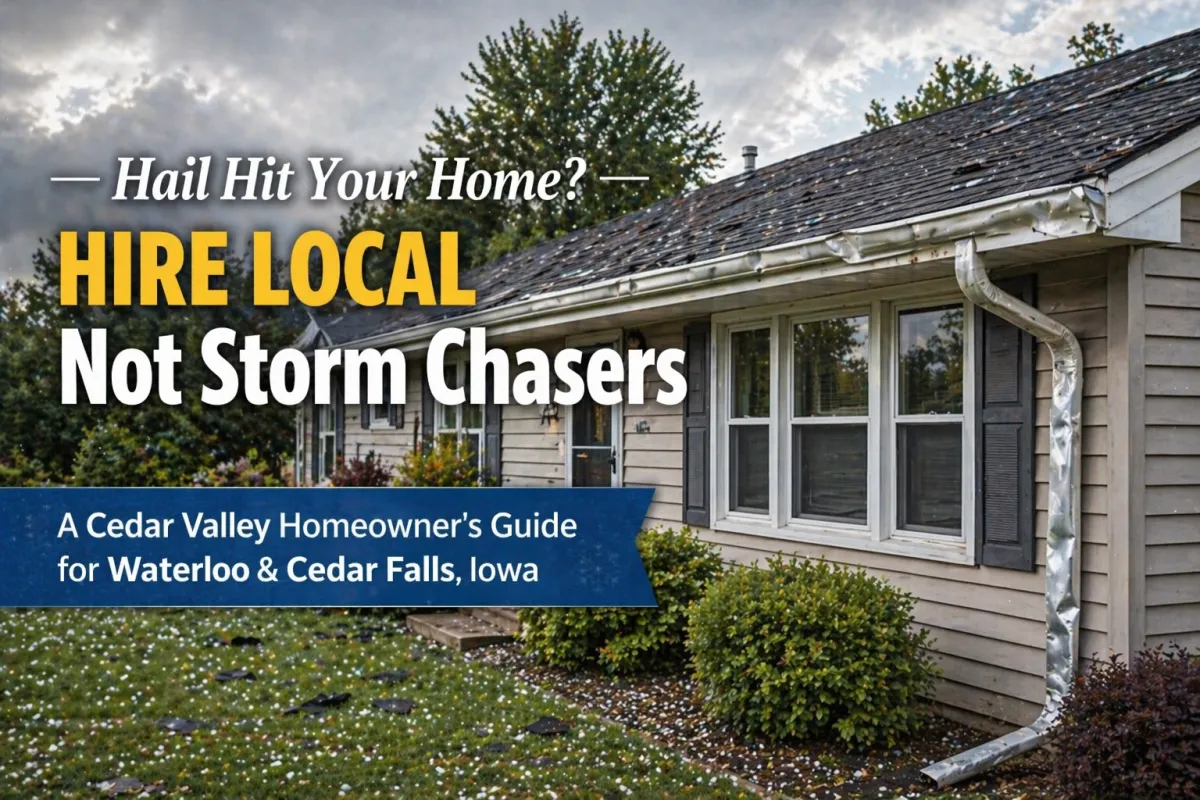 Hail Damage in Cedar Valley? Why Waterloo Homeowners Should Skip Storm Chasers and Hire Local