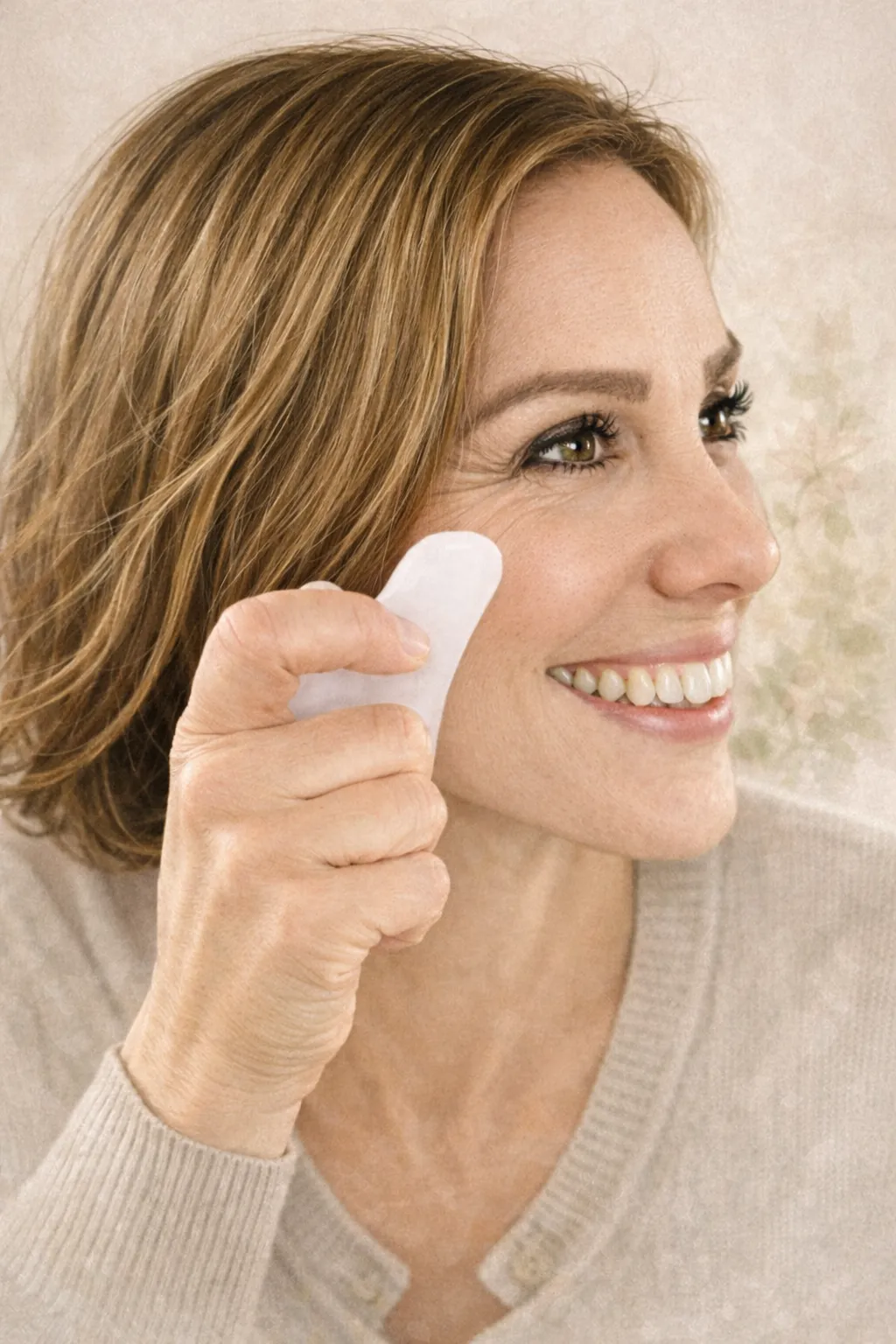 Johanna Bjurstrom doing a Gua Sha treatment