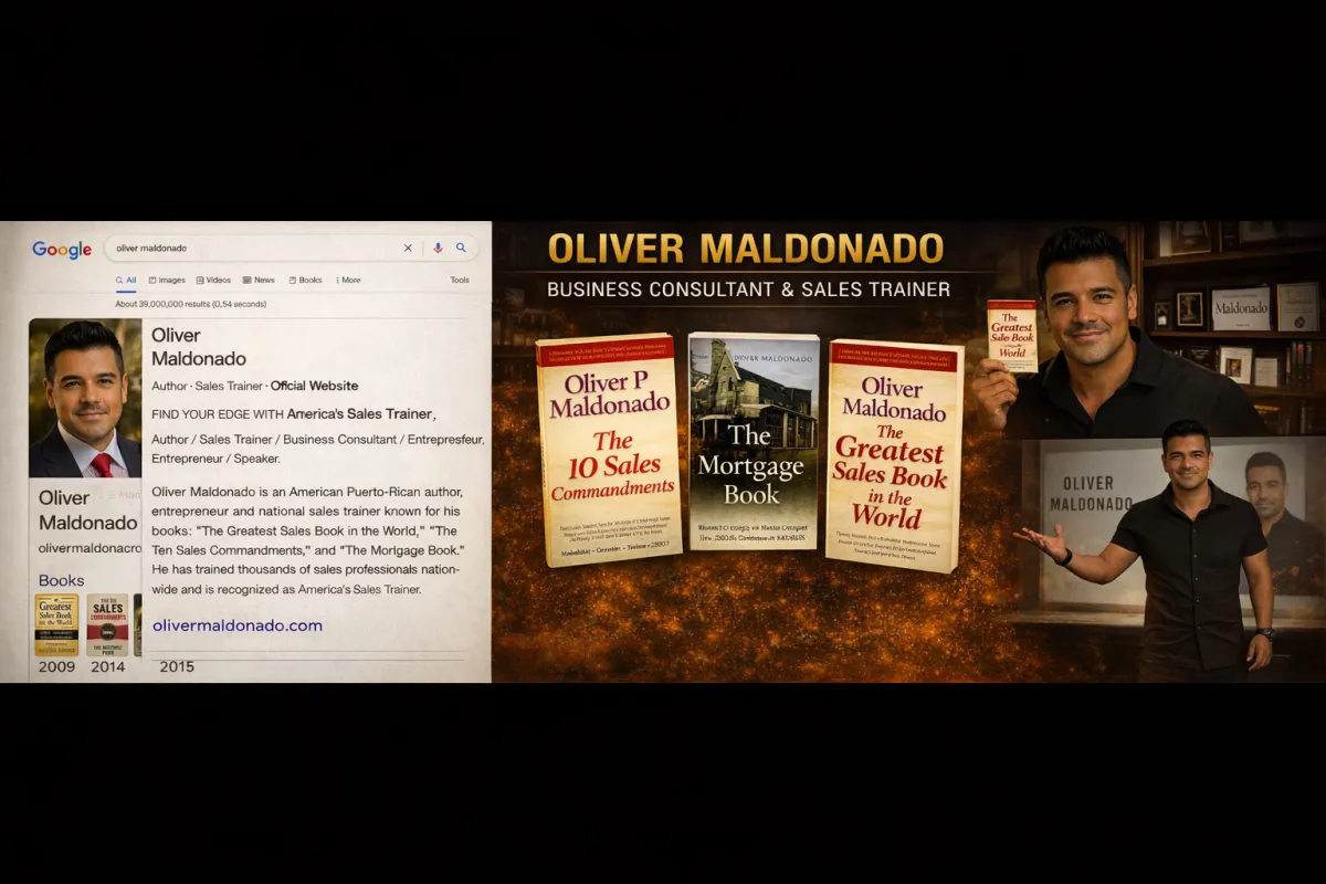 Oliver Maldonado Author Business Consultant and Mortgage Broker PPicture of Book Copies & Online Search Results and photo