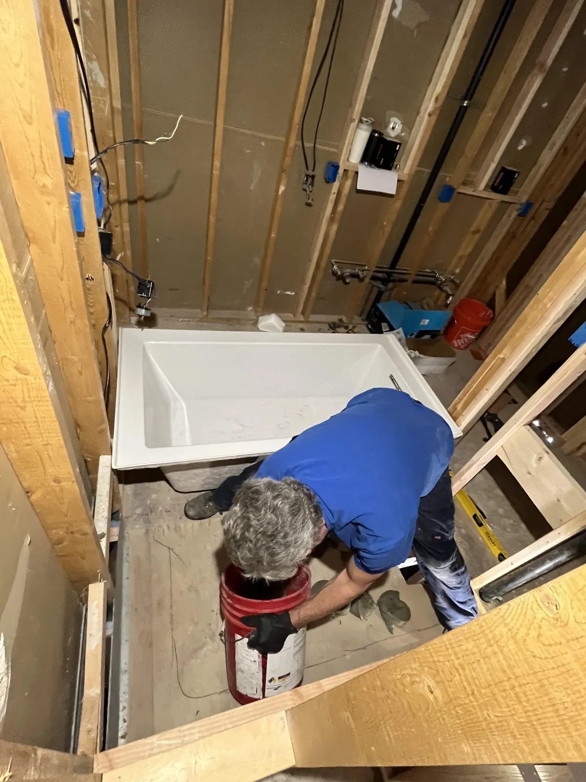 Plumbing installation work