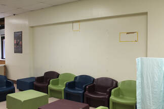 Blank wall for painting installation