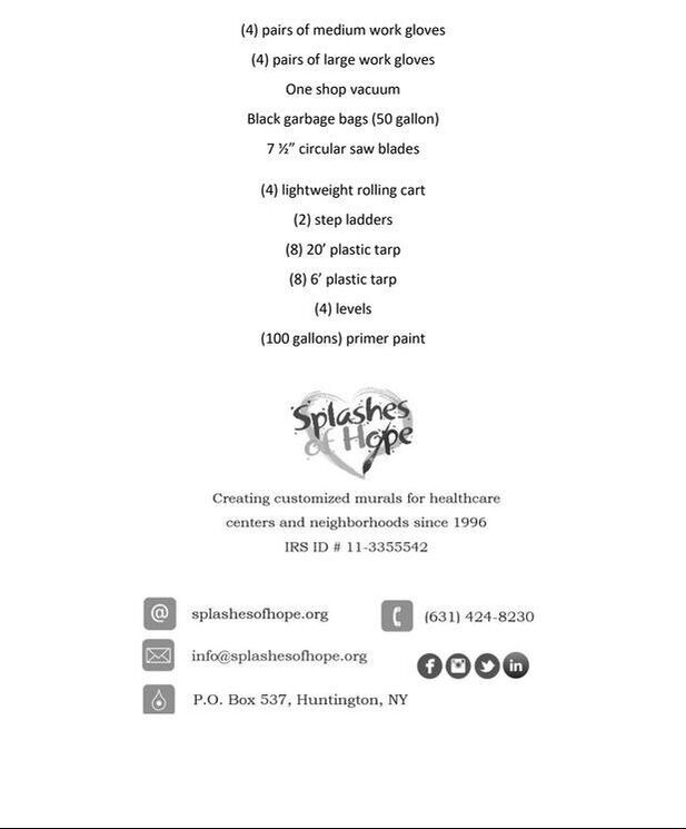 Wish list painting materials 