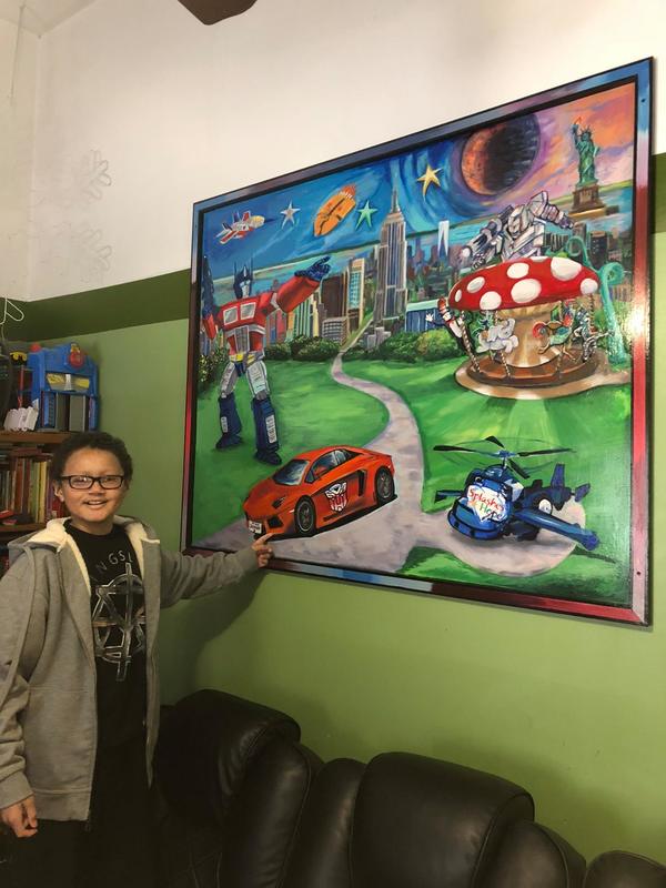 Jackson's room mural painting 