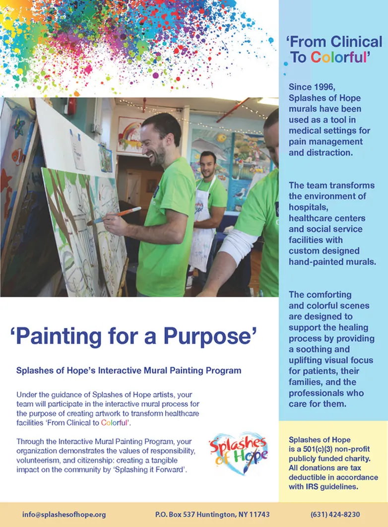 Splashes of Hope Painting for a purpose poster