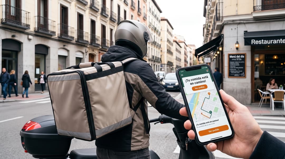 Foto de un repartidor de restaurante - delivery
