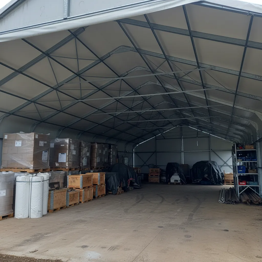 Particolare tensostruttura in PVC