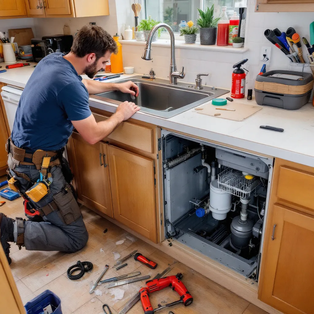 Kitchen Plumbing m , Garbage Disposal, Clogged Drain
