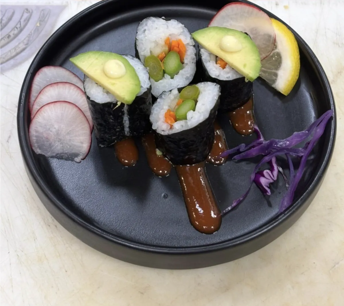 top view photography of purple fruit