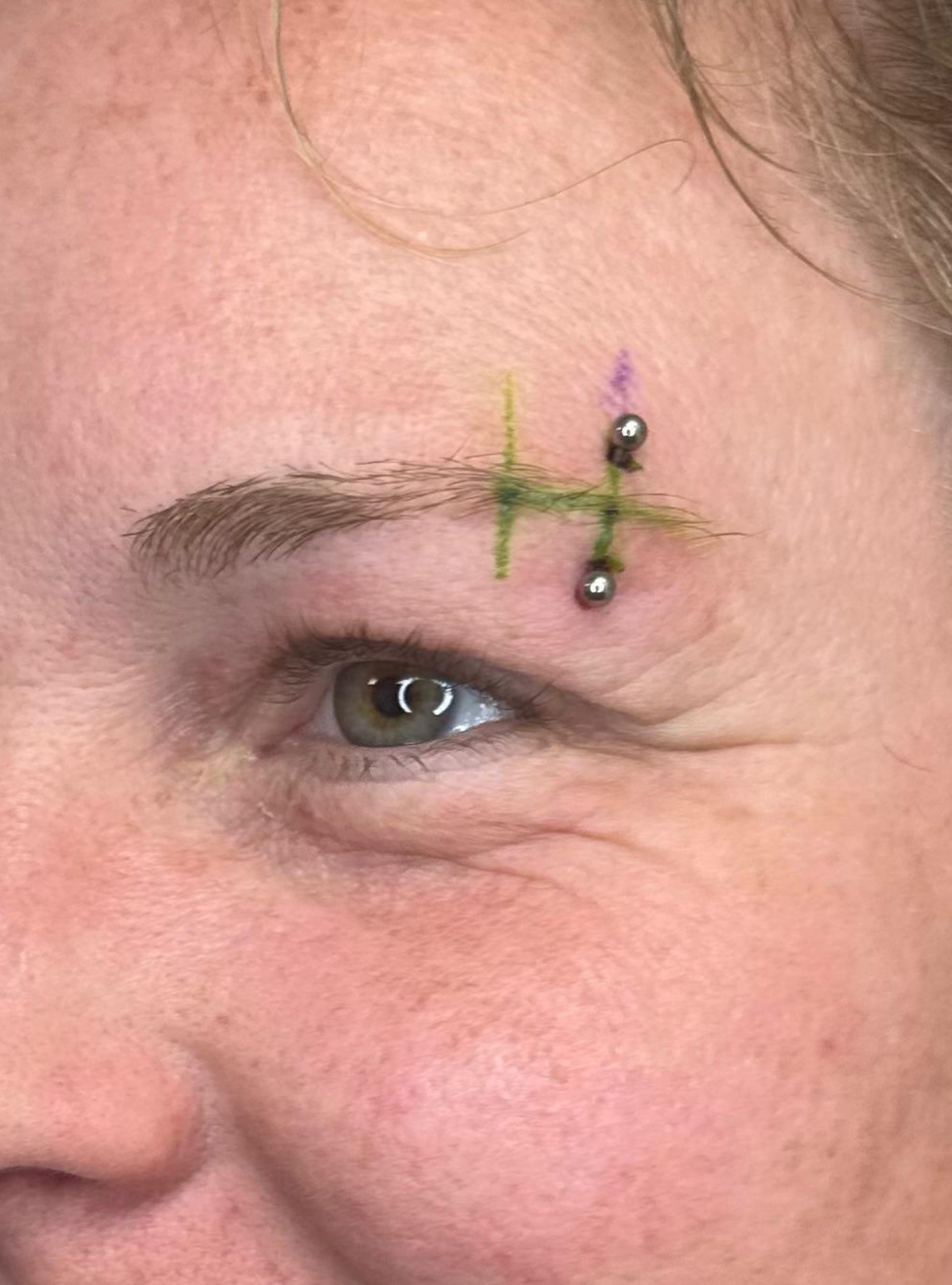 tragus, rook piercing Deventer Iris Tattoo Art