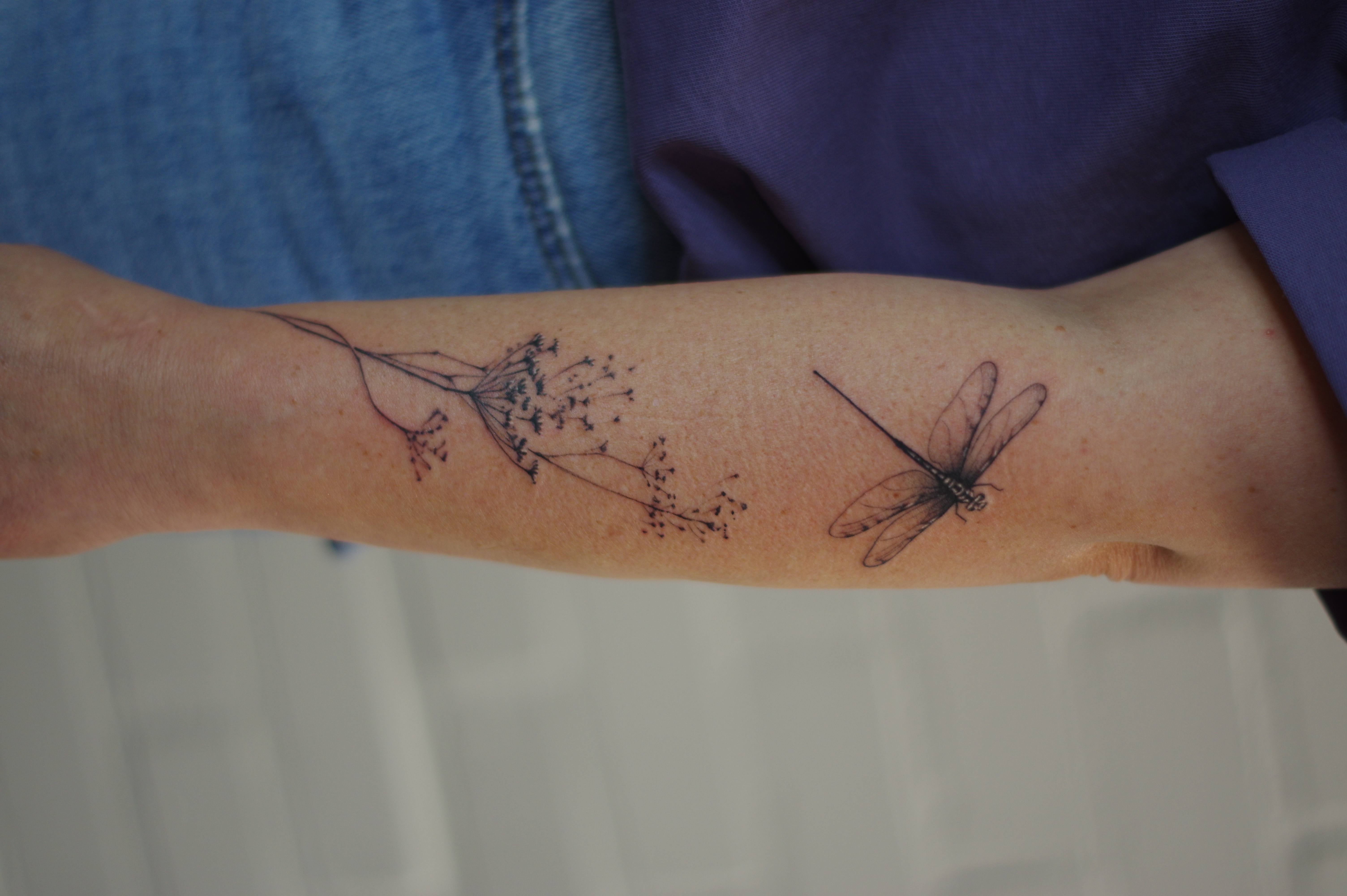 draak tattoo in black & grey door Alex