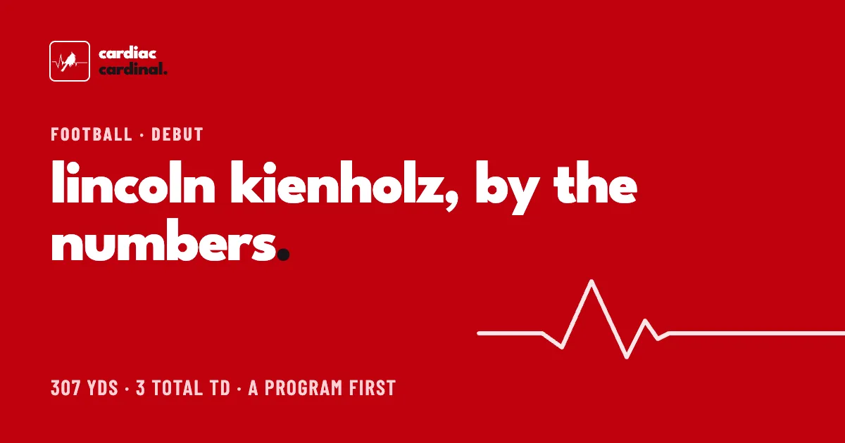 Cardiac Cardinal graphic: Lincoln Kienholz, by the numbers