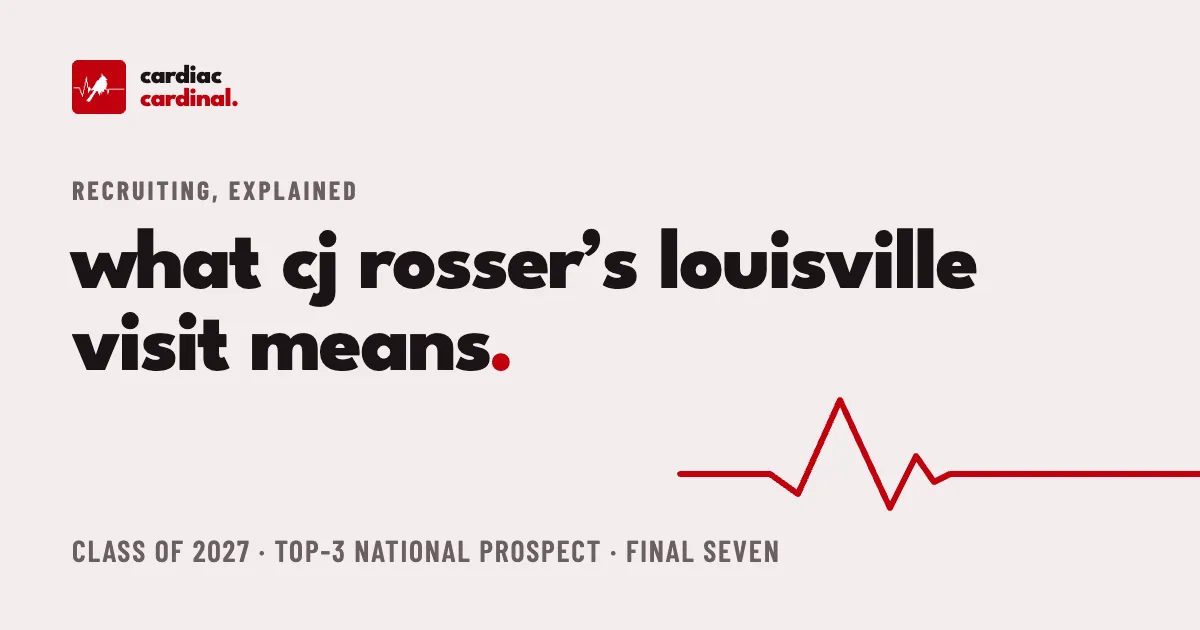 Cardiac Cardinal graphic: what CJ Rosser’s Louisville visit means