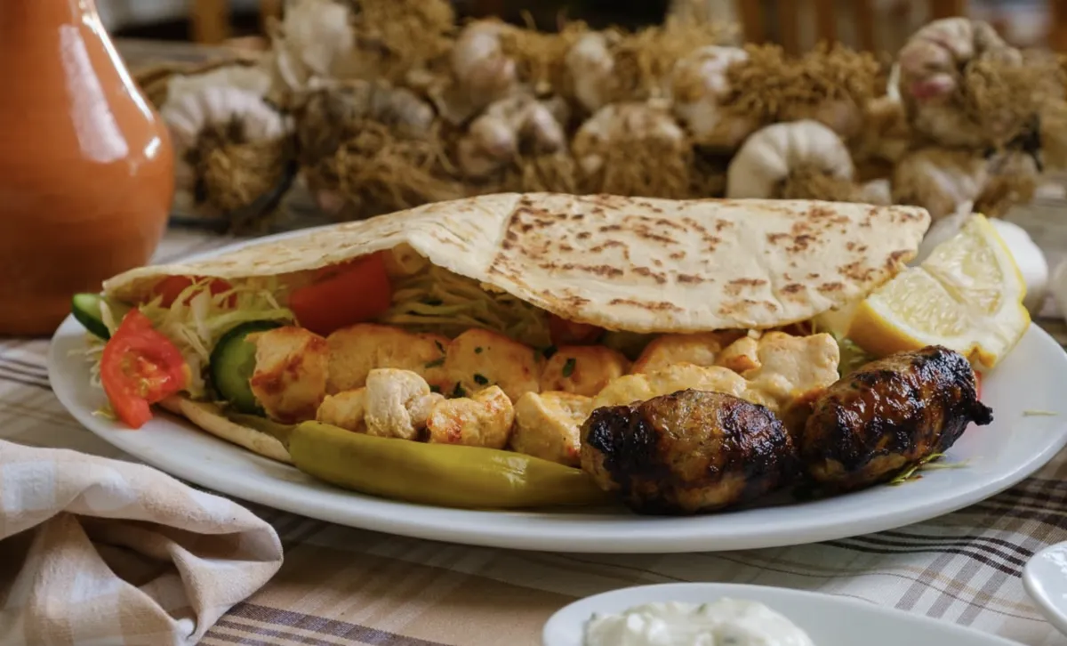 vlachos tavern mix (chicken souvlaki + sieftalies)