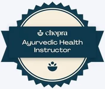 Image of Chopra seal for certification as an Ayurvedic health instructor