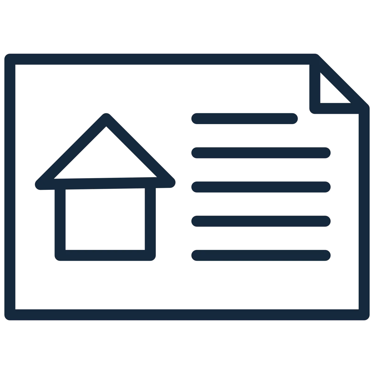 CSI 3-Part Spec Part 1 General icon featuring a document with home symbol — scope of work, related sections, applicable standards, test certifications, quality assurance requirements, contractor submittals, delivery, storage, handling conditions, and warranty terms