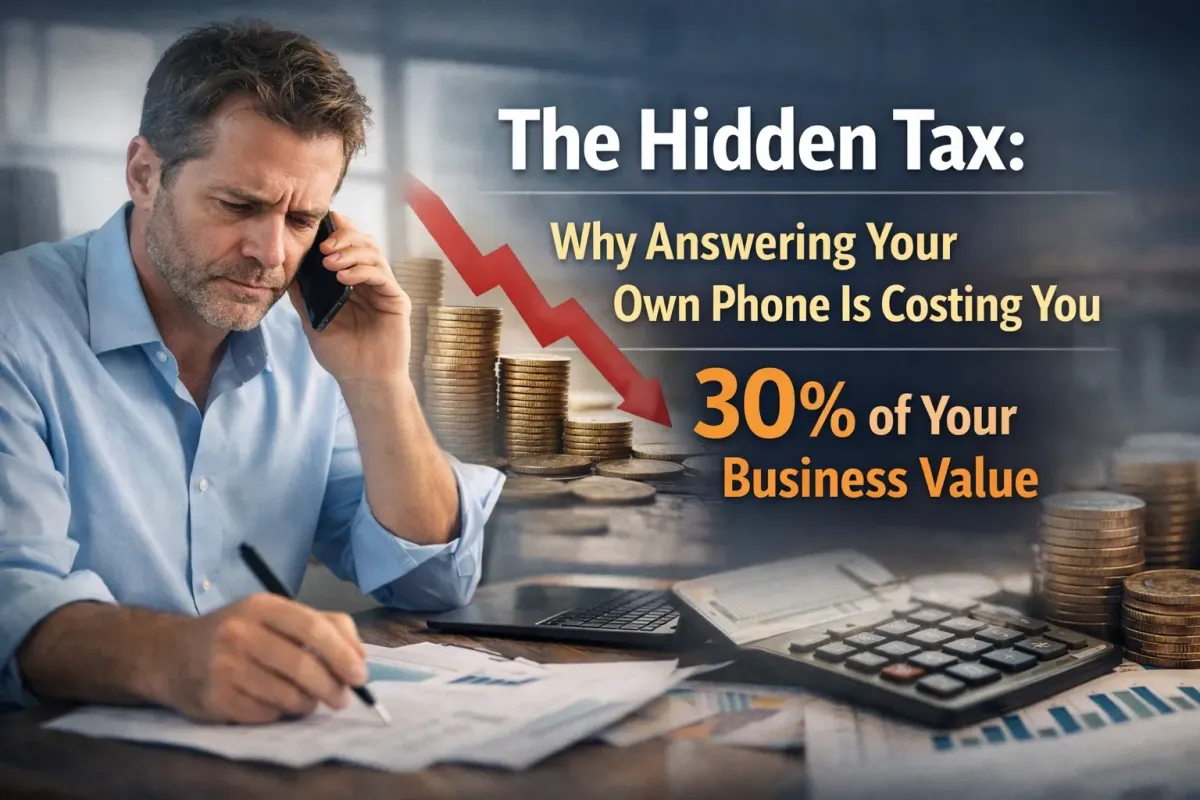 The Hidden Tax: Why Answering Your Own Phone Is Costing You 30% of Your Business Value