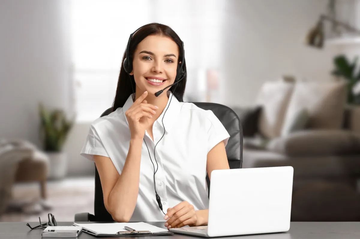 person working remotely