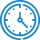 Clock icon representing more time for entrepreneurs to focus on high-impact business activities with CGX Virtual Assistants.