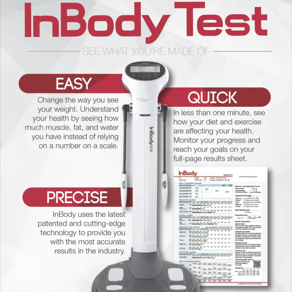 Body composition testing with InBody 270 at Urban Athlete in Mt. Airy, Philadelphia