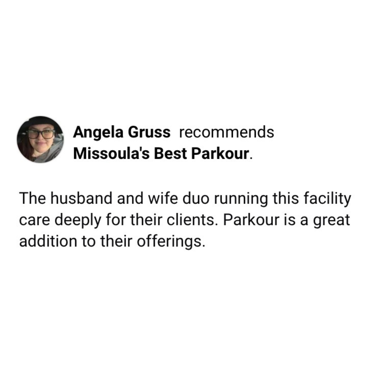 Review for Missoula's Best Parkour