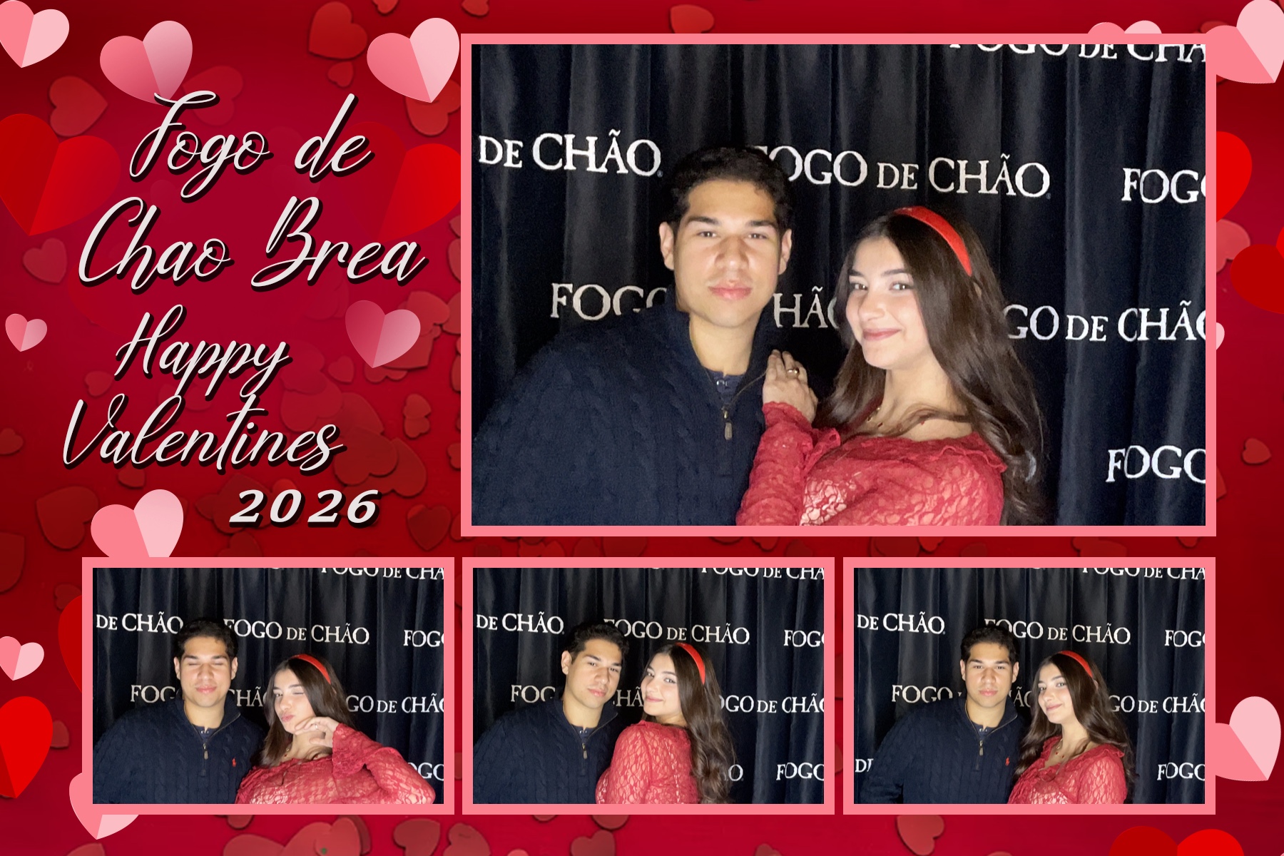Photo Booth at Fogo de Chão Brea: Valentine’s Day 2026