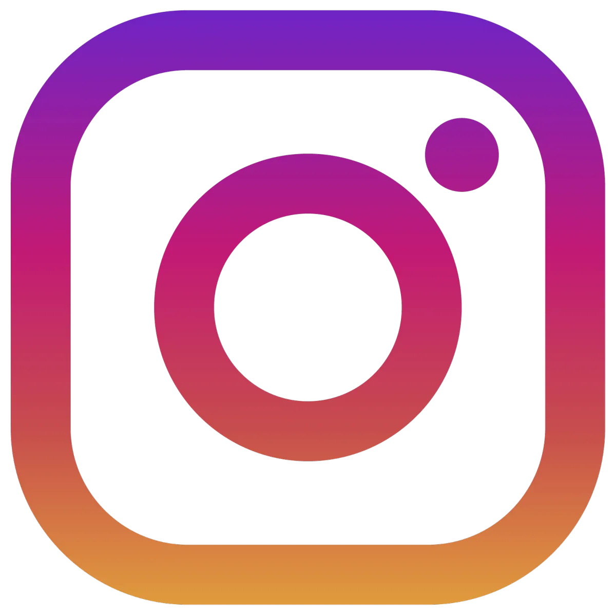 Instagram icon, flat minimalistic style, transparent background