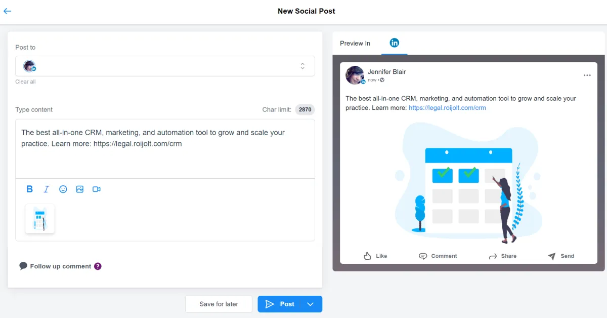 social media marketing automation for law practices and small law firm