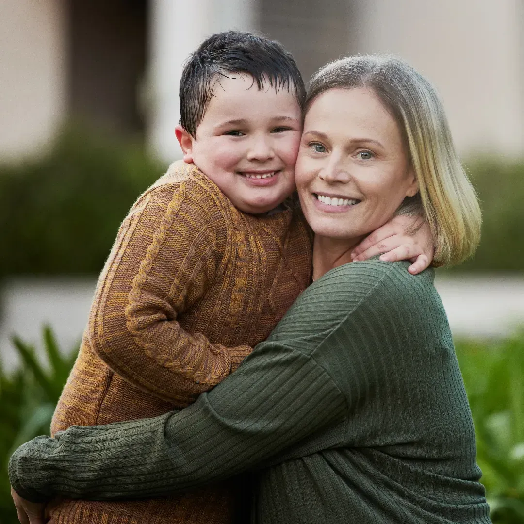 Mother hugging her son with autism representing family Support in Colorado Springs