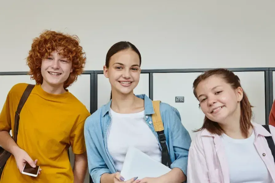 Teens at school in Colorado Springs, Colorado