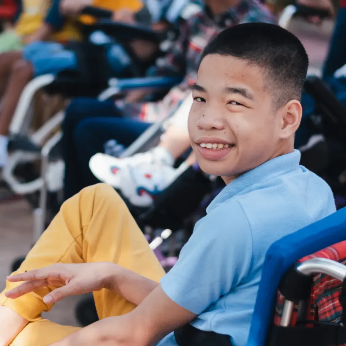 Disesenting family Support in Colorado Springs disabled boy at community event