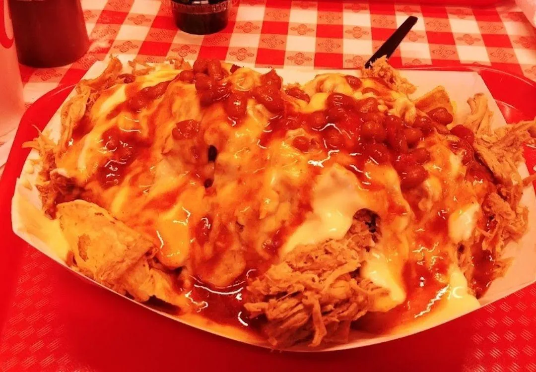 Loaded Nachos with pork