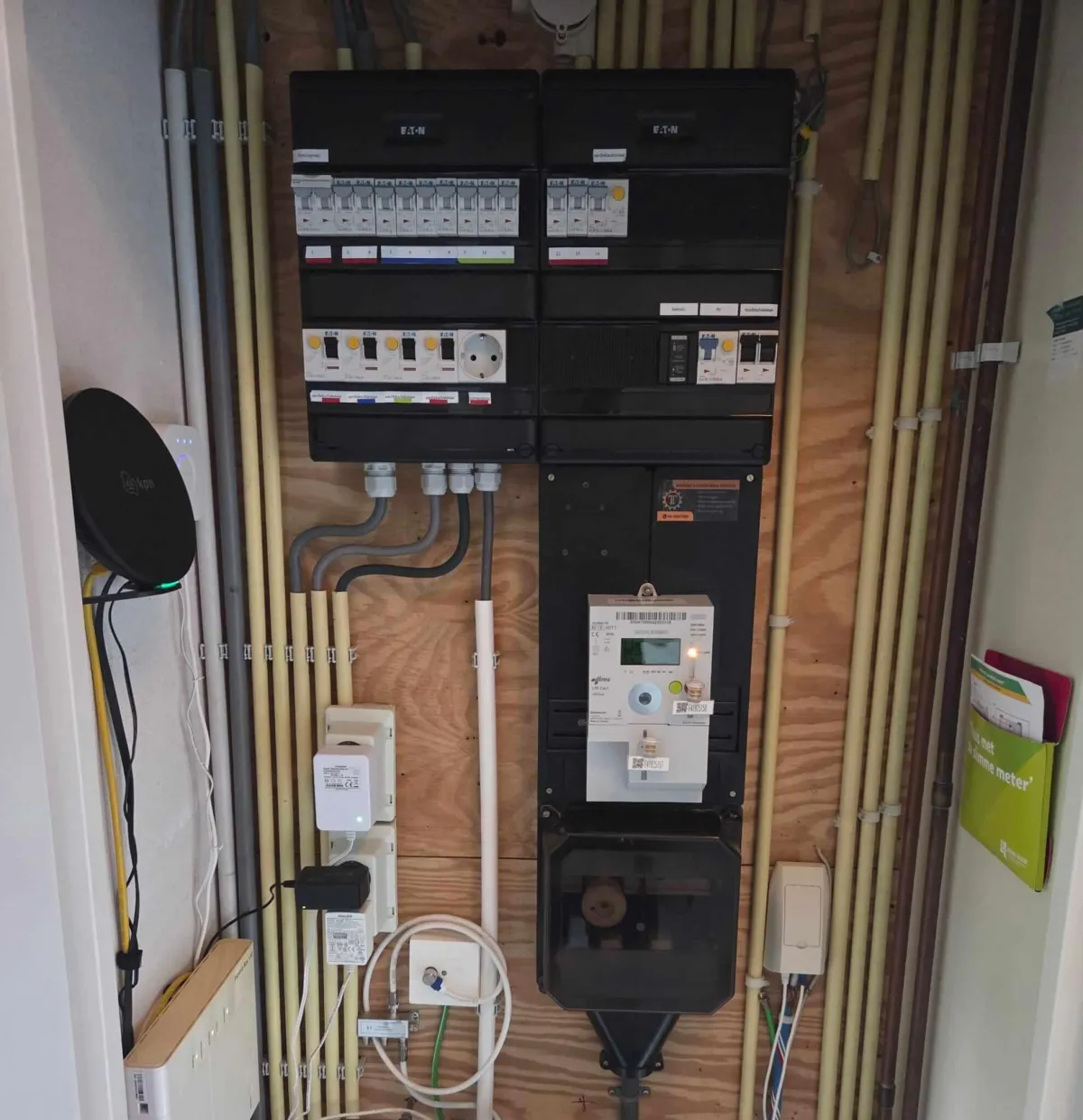 Een stoppenkast geïnstalleerd door het team van Mulder's in een huis.