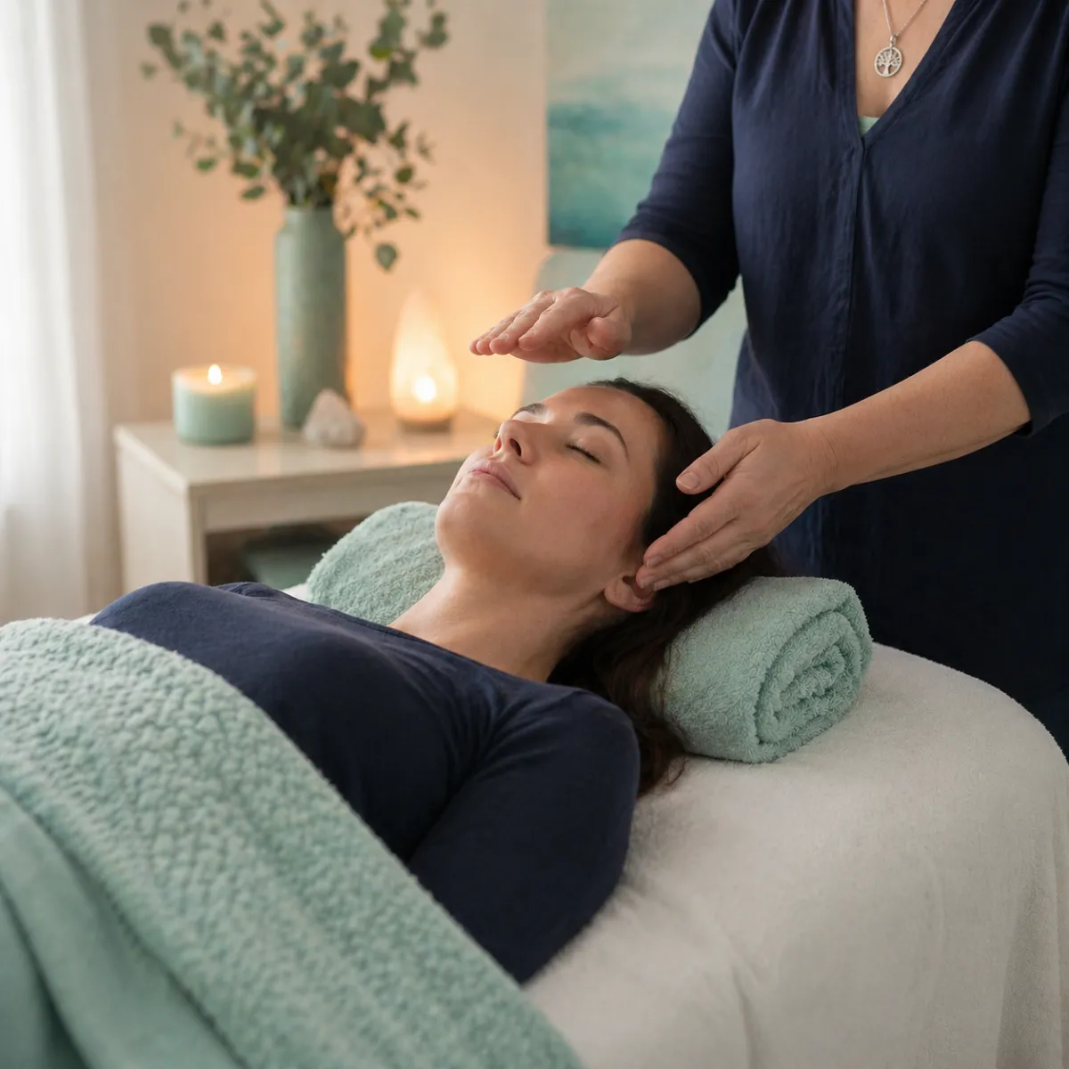 Lying Reiki Practice Healing Hearts Chrystal Massage