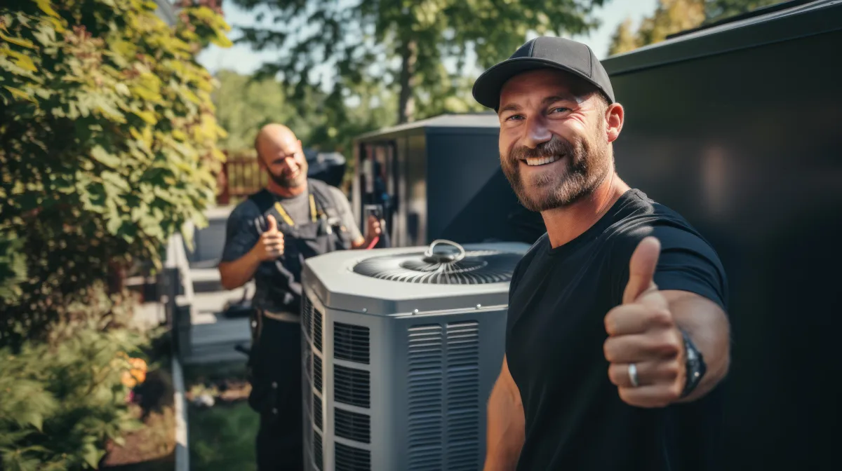 Soligo HVAC Unit crew installing