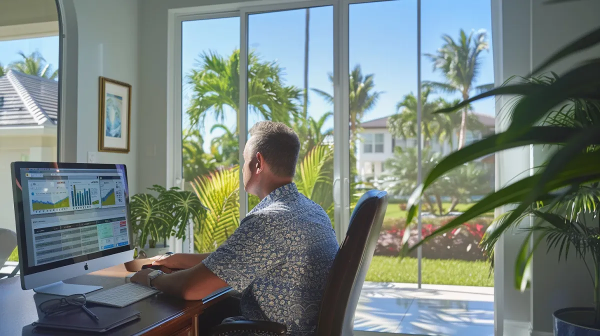 Soligo homeowner reviewing solar system efficiency data