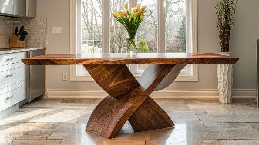 Custom wooden dining table by Fort Washington Carpentry Craftsmen in Fort Washington, MD.
