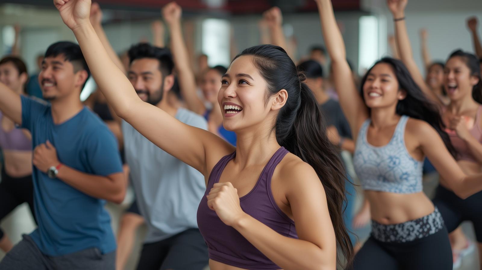 Team that looks happy