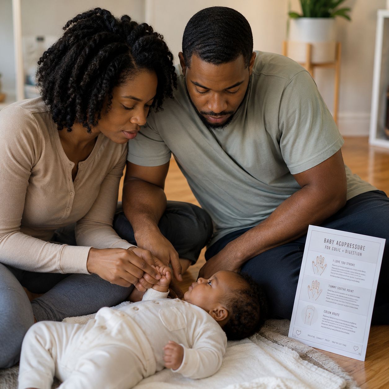 Both parents have completed an infant care course and acquired the essential knowledge and skills needed to care for their baby.