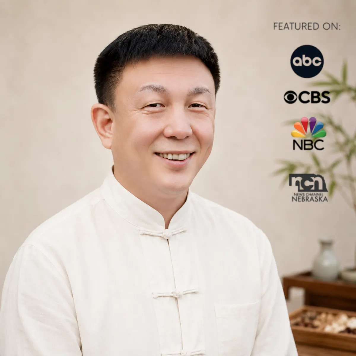 Shou Ren Zhai founder, a Traditional Chinese Medicine practitioner in Katy & Houston, featured on ABC, CBS, NBC and News Channel Nebraska