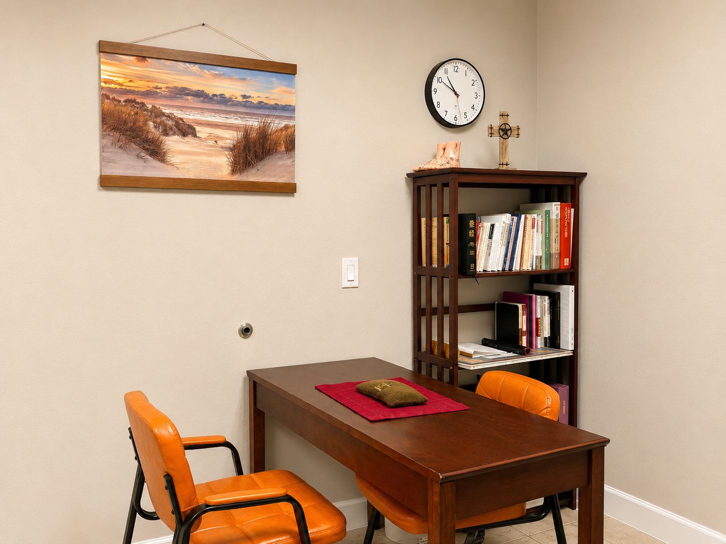 Consultation room at Shou Ren Zhai TCM clinic in Katy, TX